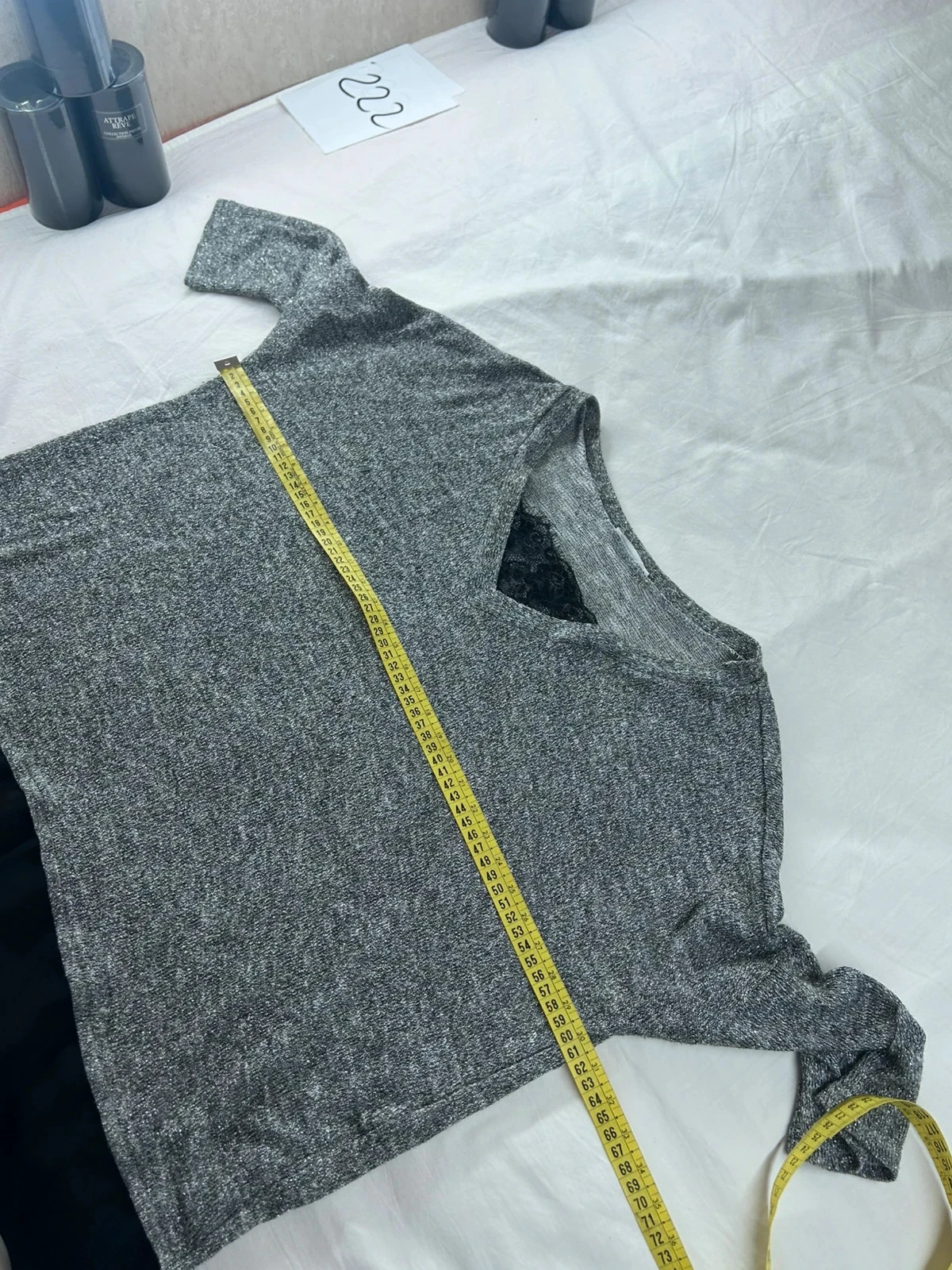 Promod grijs zilveren blouse met lange mouwen – photo 9